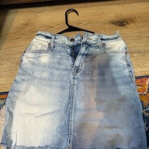 Maurices Blue Denim Midi Skirt